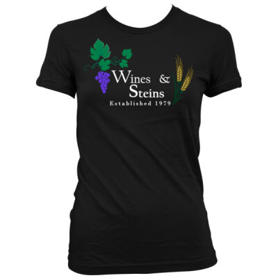 Wines & Steins - Women's Junior Cut Crewneck T-Shirt Thumbnail