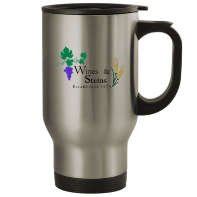 Wines & Steins - 14oz Stainless Steel Travel Mug Thumbnail