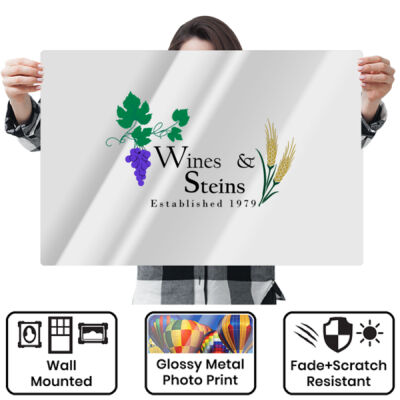 Wines & Steins - Metal Wall Art 24x36 Horizontal Thumbnail