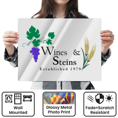 Wines & Steins - Metal Wall Art 18x24 Horizontal Thumbnail