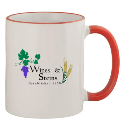 Wines & Steins - 11oz Colored Rim & Handle Mug Thumbnail