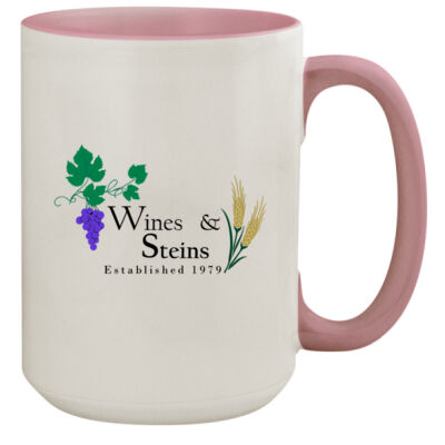 Wines & Steins - 15oz Colored Inner & Handle Mug Thumbnail