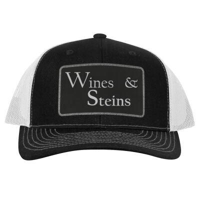 Wines & Steins - Engraved C112 Leather Patch Hat Thumbnail